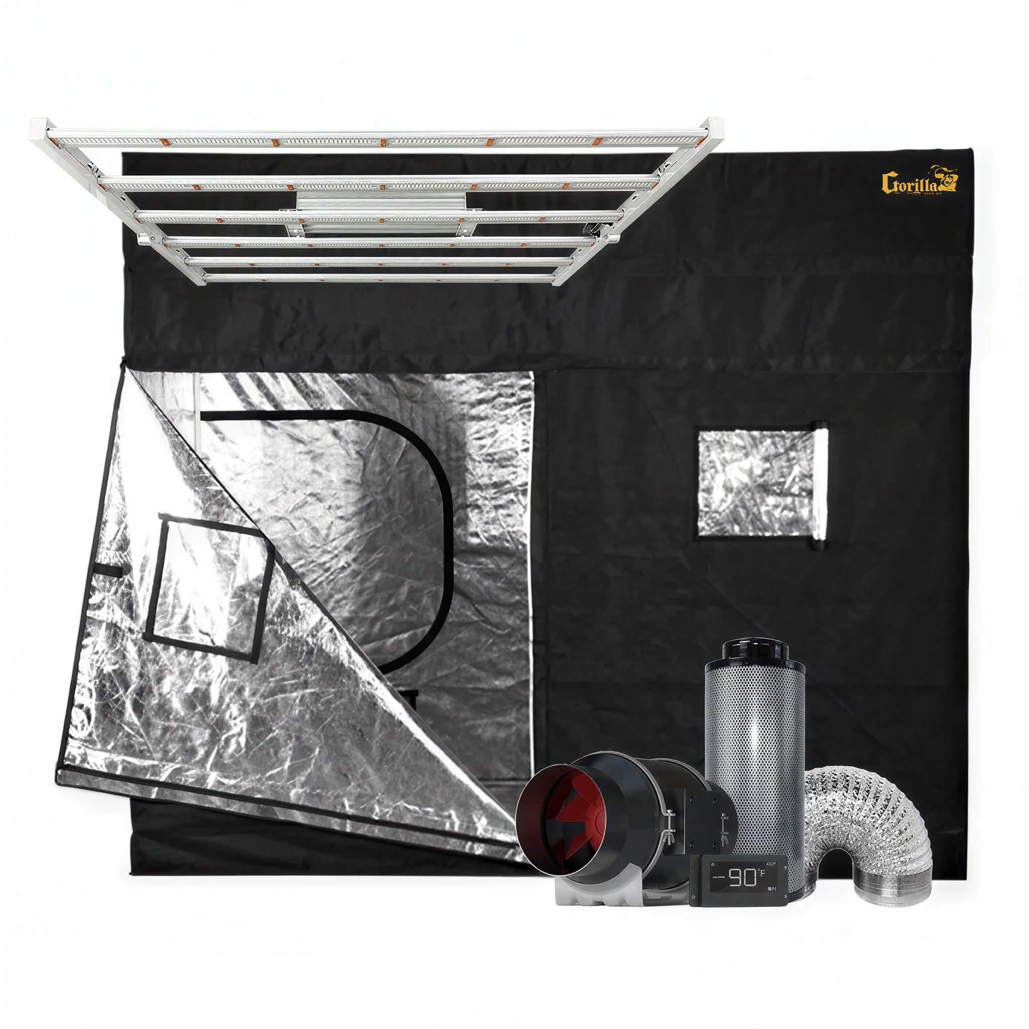 Gorilla Grow Tent 5' x 9' 630 Watt PRO LED Grow Tent Kit With Automated Ventilation Package