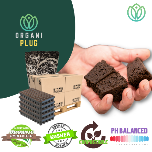 OrganiPlug Seed & Cutting Plugs - Pre-Filled Tray w/ 50 Tall Plugs - Single, Case, and Pallet.
