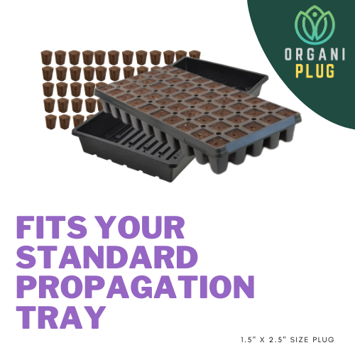 OrganiPlug Seed & Cutting Plugs - Pre-Filled Tray w/ 50 Tall Plugs - Single, Case, and Pallet.