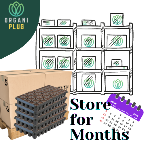OrganiPlug Seed & Cutting Plugs - Pre-Filled Tray w/ 50 Tall Plugs - Single, Case, and Pallet.