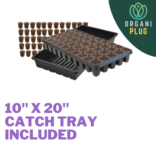 OrganiPlug Seed & Cutting Plugs - Pre-Filled Tray w/ 50 Tall Plugs - Single, Case, and Pallet.