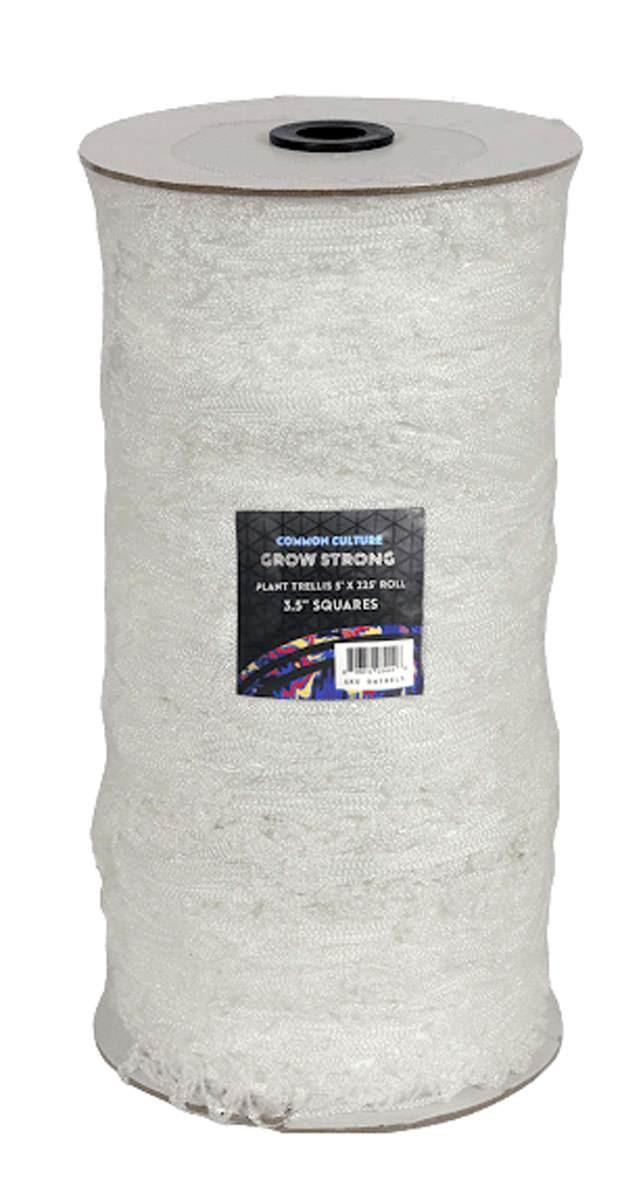 Common Culture Soft Mesh Nylon Trellis Netting Bulk Roll 5 ft x 225 ft w/ 3.5 in Squares + Trojan 2 Inch Straight Scissors.