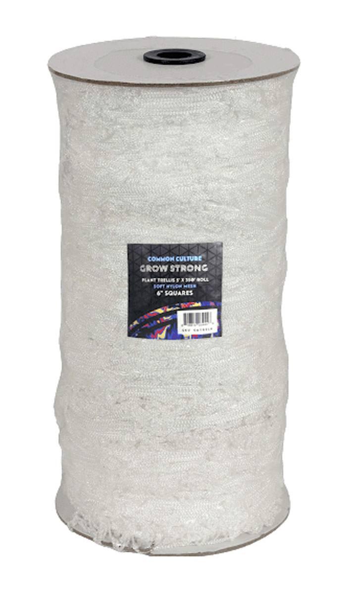 Common Culture Soft Mesh Nylon Trellis Netting Bulk Roll 5 ft x 350 ft w/ 6 in Squares + Trojan 2 Inch Straight Scissors.