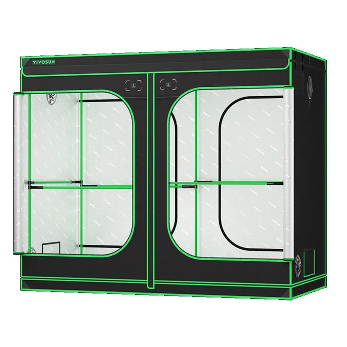 Grow Tent Pro 8x4 P848, High Reflective Mylar with 2000D Oxford Canvas & Heavy-Duty Metal Support 96