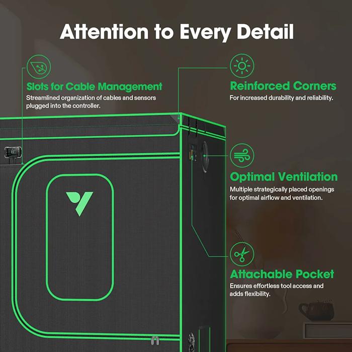 Vivosun P105 5' x 10' Grow Tent Pro - Durable & Spacious