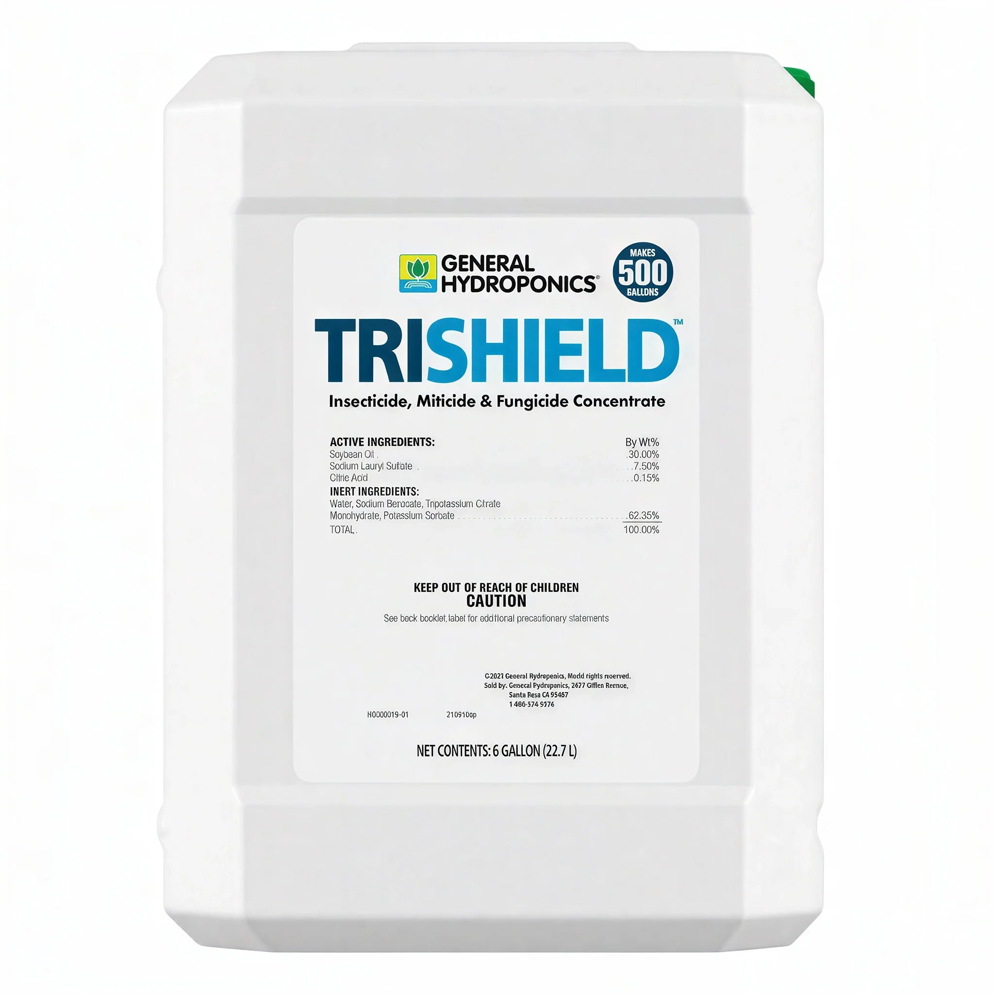 General Hydroponics TriShield Insecticide, Miticide & Fungicide Concentrate, 6 Gallon