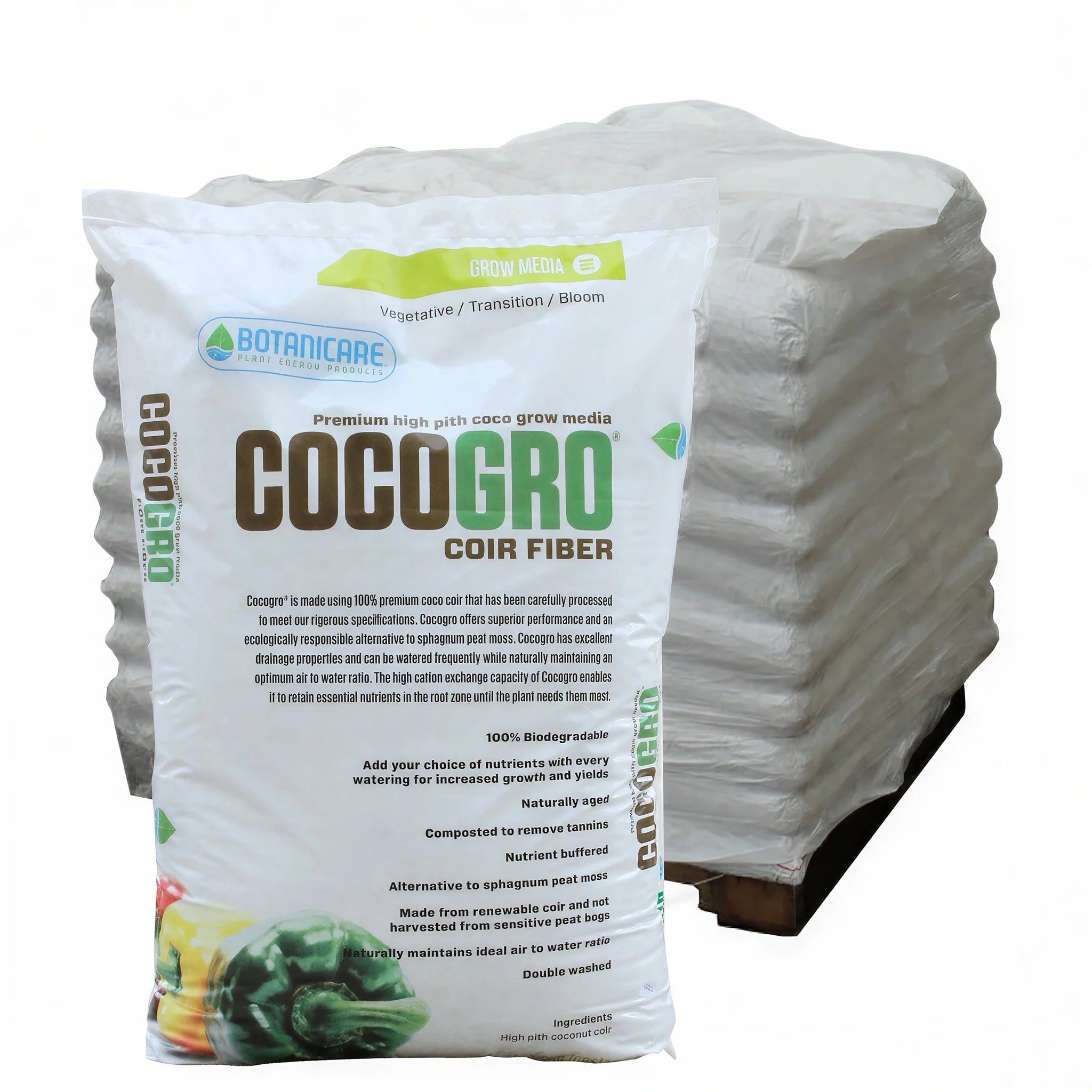 Botanicare Cocogro Grow Media Loose Bag, 1.75 cu ft - Pallet of 65 Bags