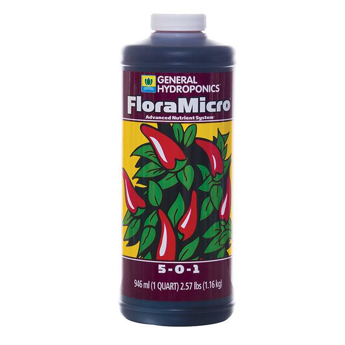 General Hydroponics FloraMicro, 1 Quart Nutrient Solution