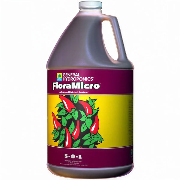 General Hydroponics FloraMicro, 1 Gallon Nutrient Solution