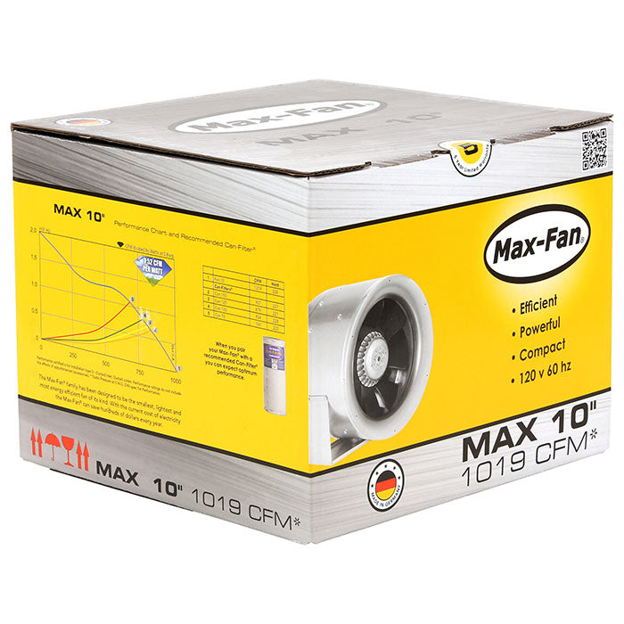 10 Fan Can-Fan Max-Fan 10 Inch Inline Fan - 1019 CFM Performance