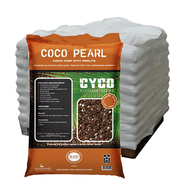 Cyco Coco Pearl RHP Certified Soilless Mix, 50 Liter - Pallet of 45 Ba