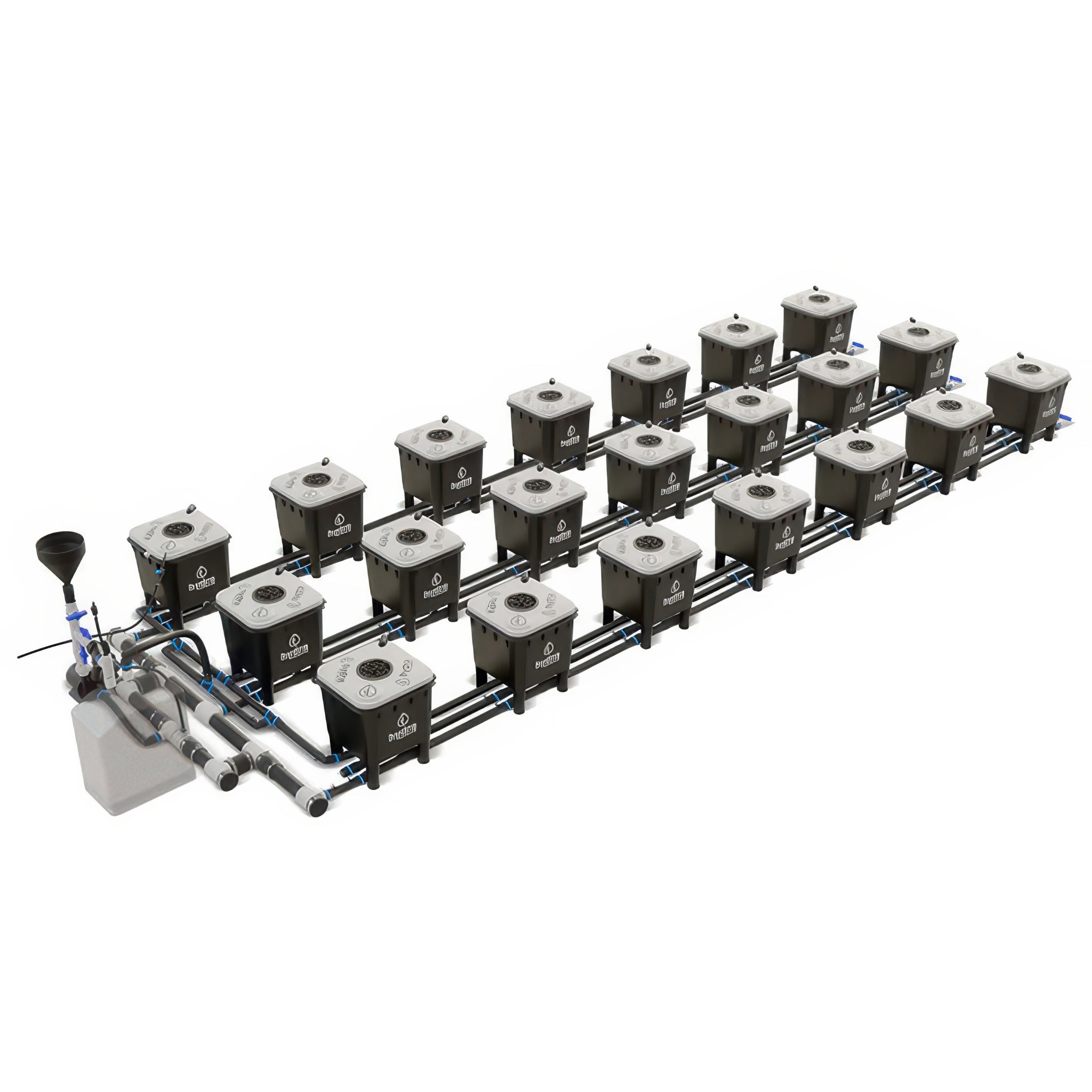 HydraMax Professional RDWC Hydroponic System, 3-Row, 21-Site System