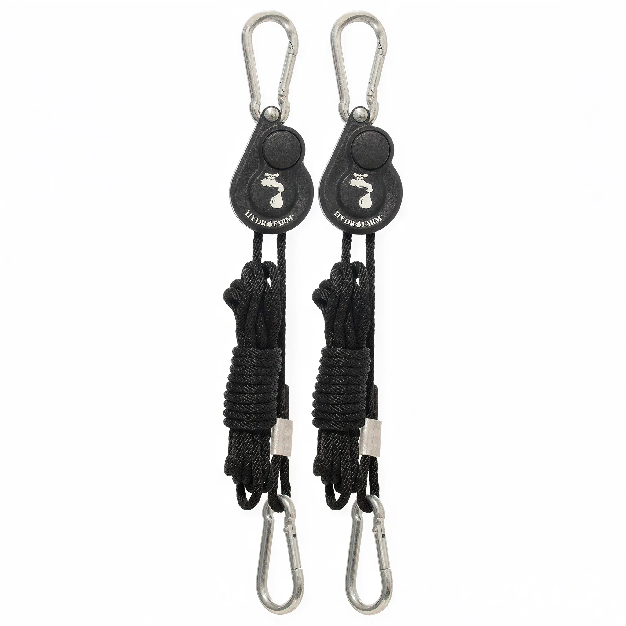 Hydrofarm Push Button Light Hangers 1/8 in - Black - (2 Per Pack)