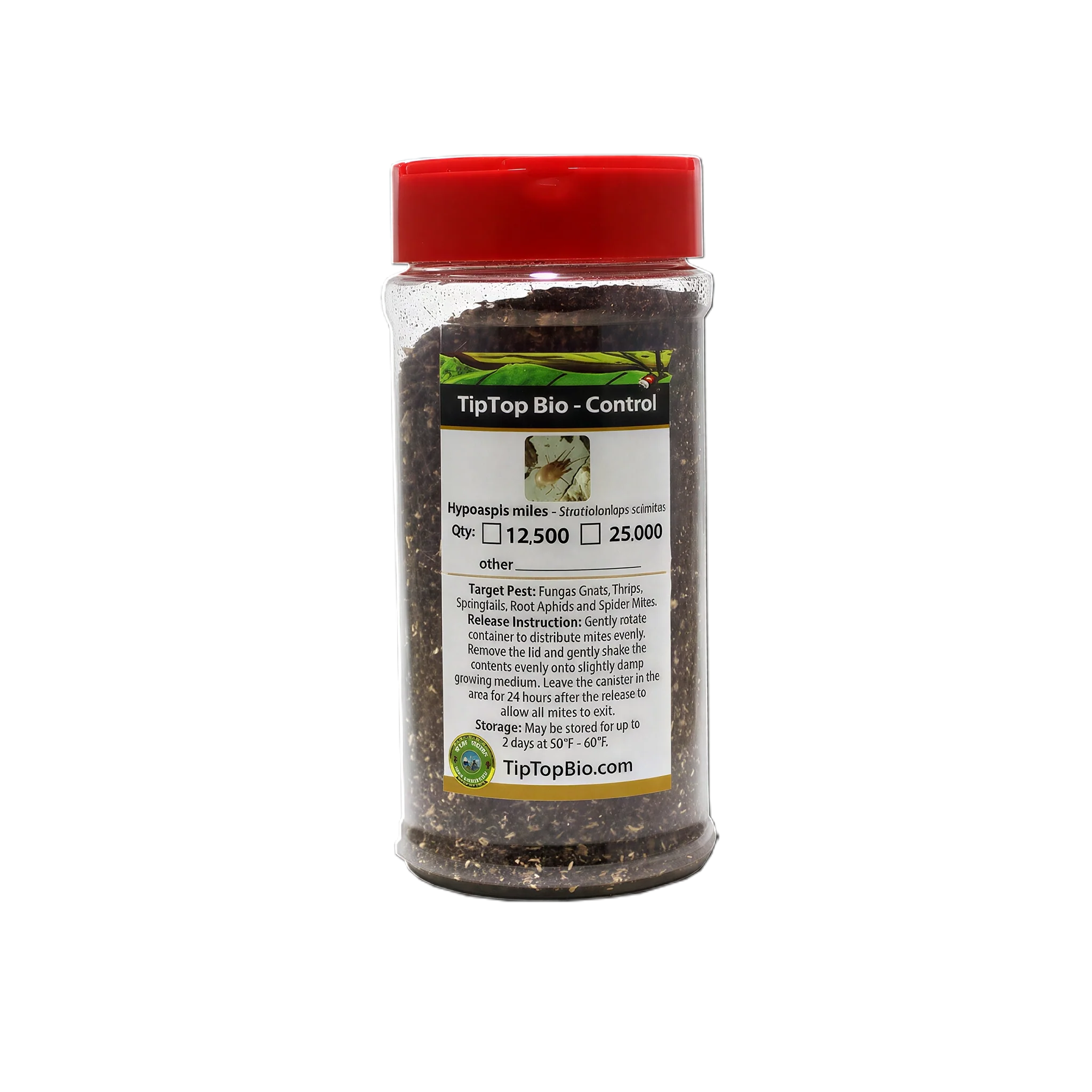 Tip Top Bio-Control Hypoaspis Miles/Stratiolaelaps Scimitus Beneficial Mites