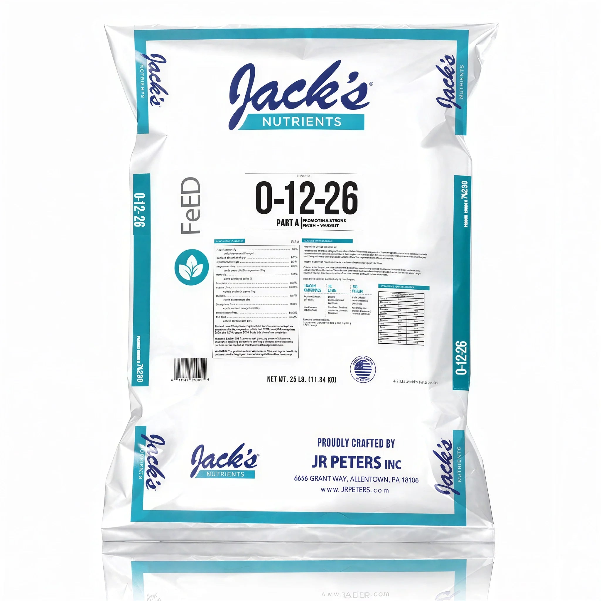 Jack's Professional Nutrients Part A 0-12-26 Water Soluble Fertilizer, 25 lbs.
