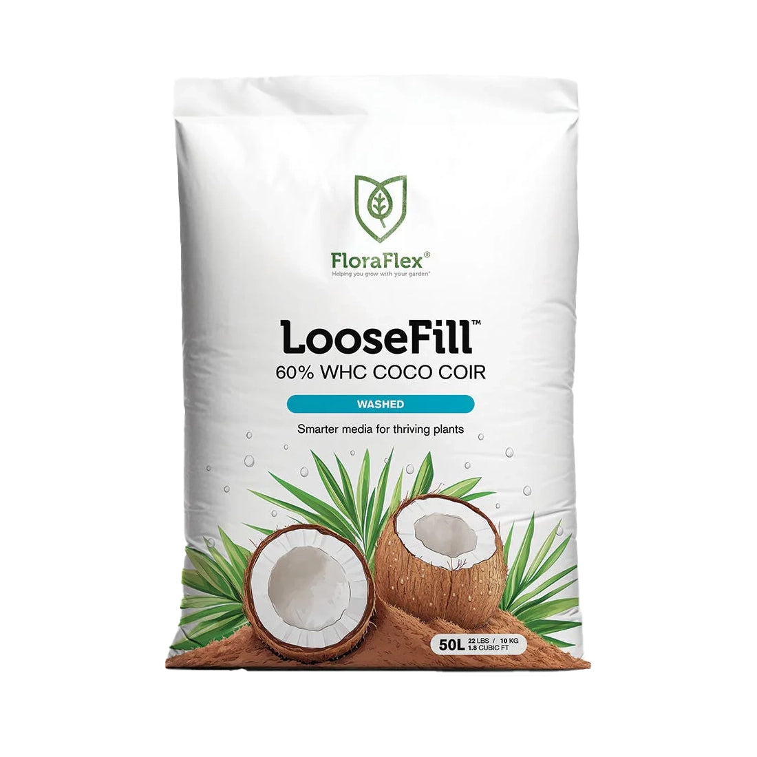 FloraFlex Washed LooseFill Coco Coir Bag, 60% WHC