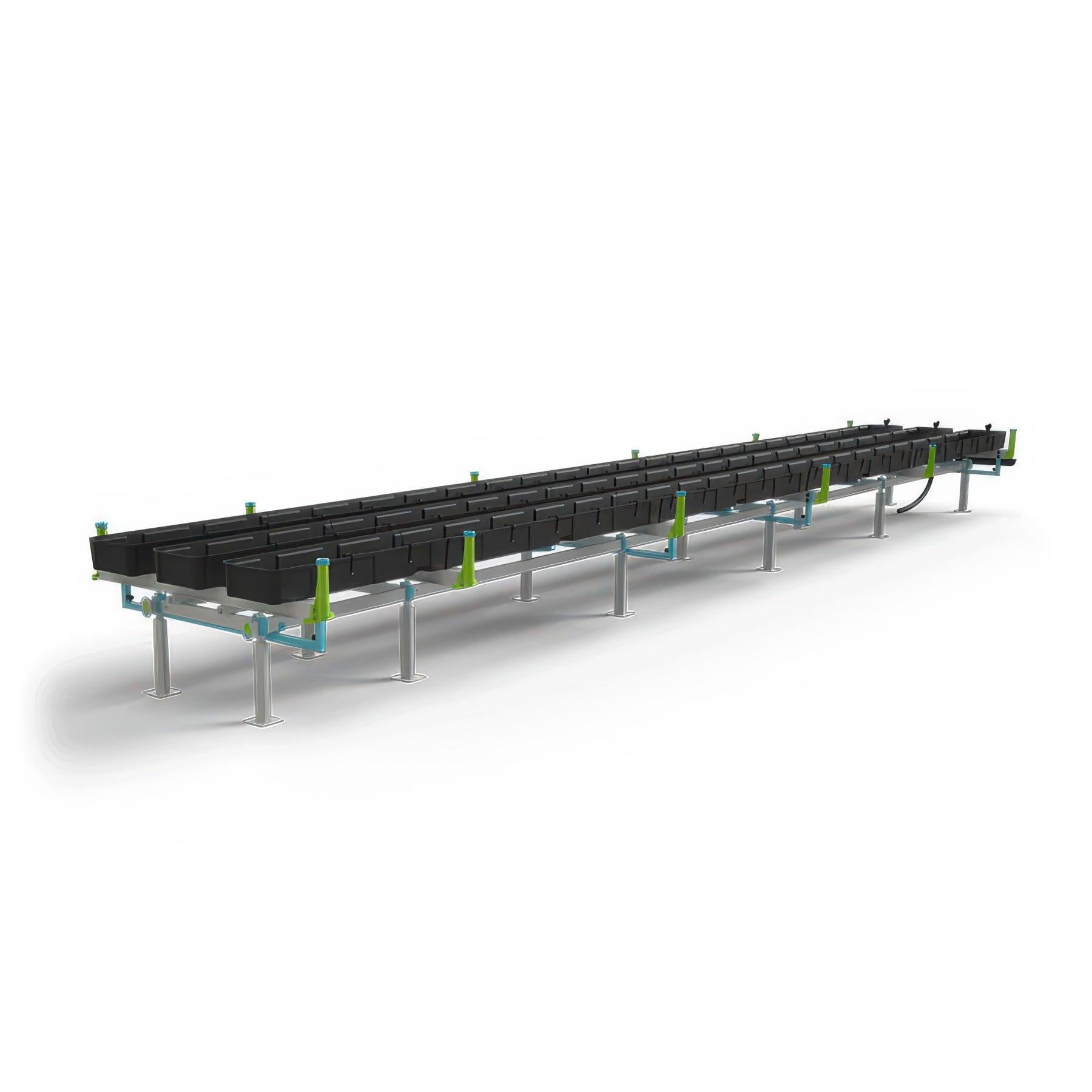 Botanicare Gutter Tray Slide Bench: 5 Foot Width x 19.5 Foot System Length x 20 Inch Height