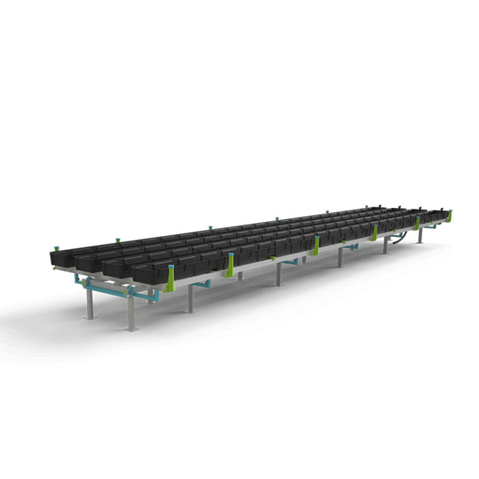 Botanicare Gutter Tray Slide Bench: 5 Foot Width x 10.5 Foot System Length x 12 Inch Height
