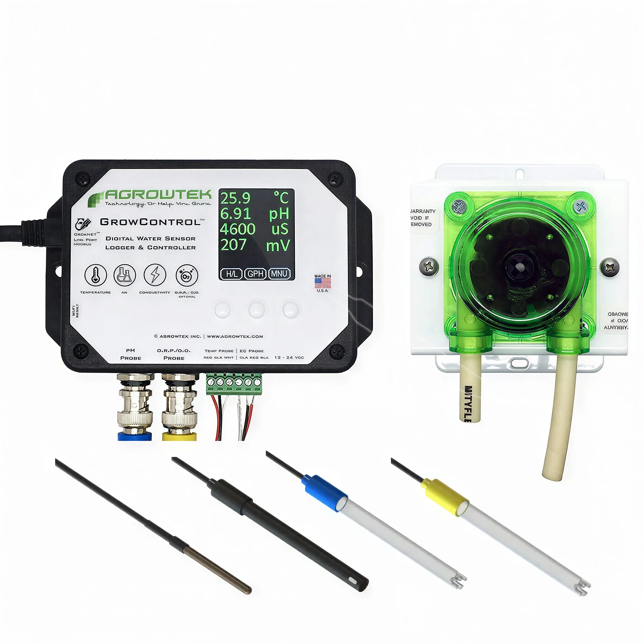 Agrowtek GrowControl MDX AgrowDose Mini Dosing Controller System With Peristaltic Pumps