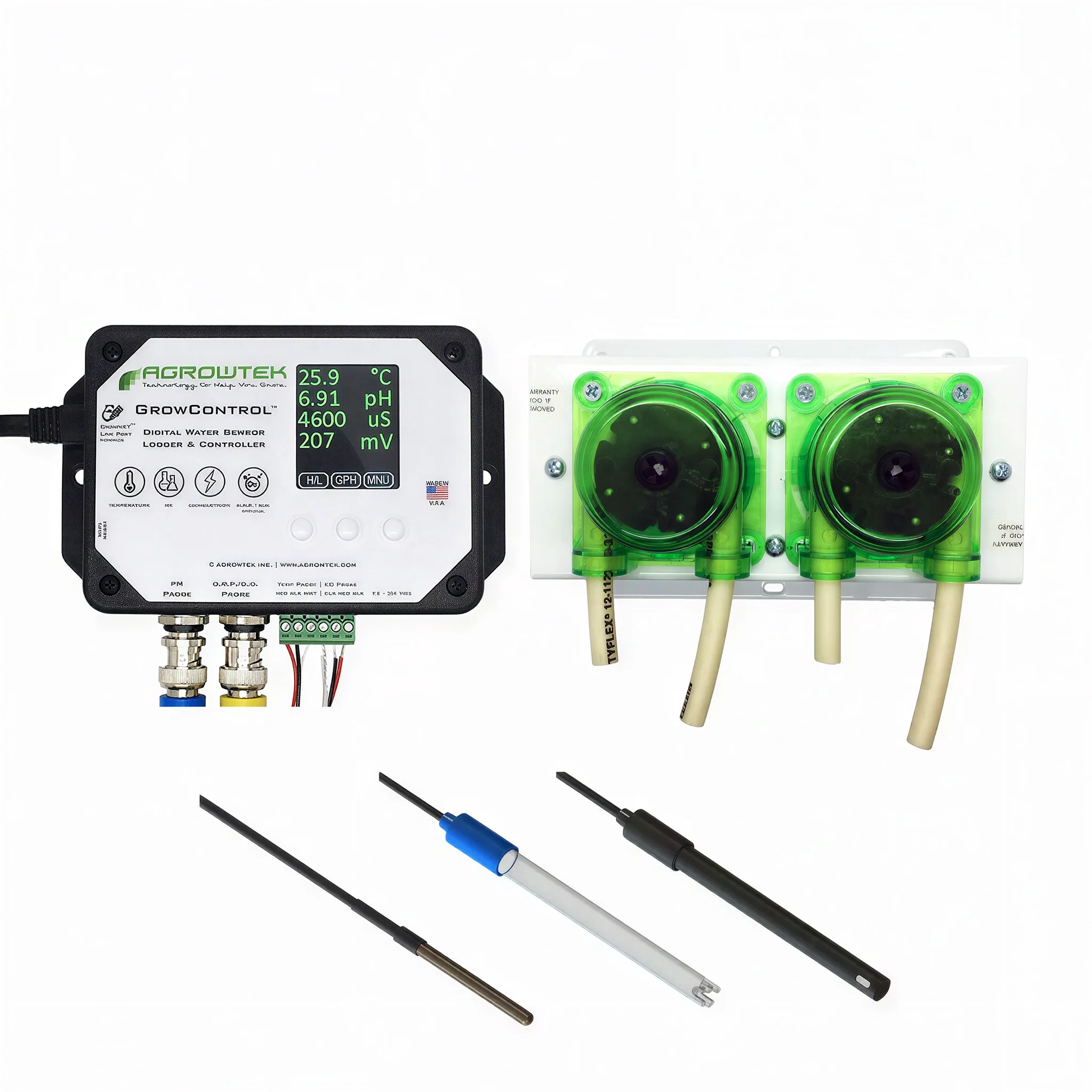 Agrowtek GrowControl MDX AgrowDose Mini Dosing Controller System With Peristaltic Pumps