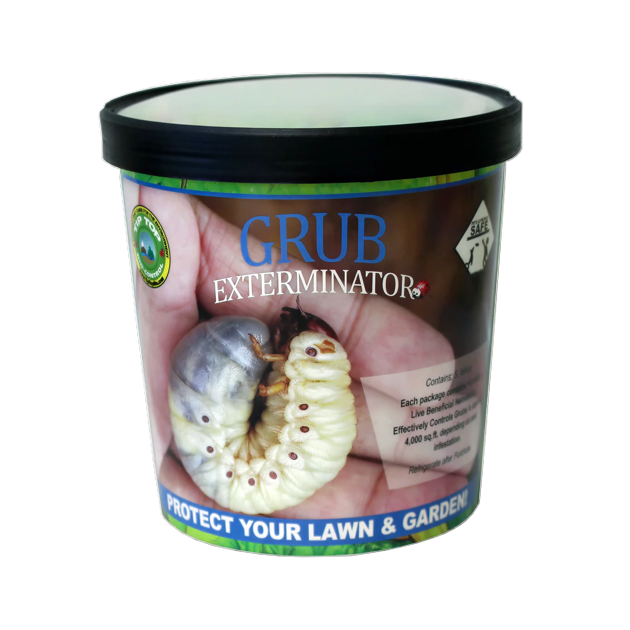 Tip Top Bio-Control Grub & Soil Pest Exterminator - H. Bacteriophora Beneficial Nematodes, Cup of 10 Million