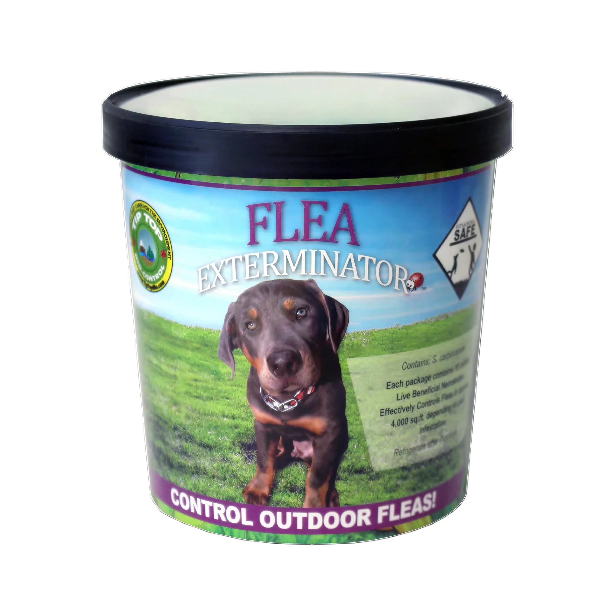 Tip Top Bio-Control Flea & Soil Pest Exterminator - S. Carpocapsae Beneficial Nematodes, Cup of 10 Million