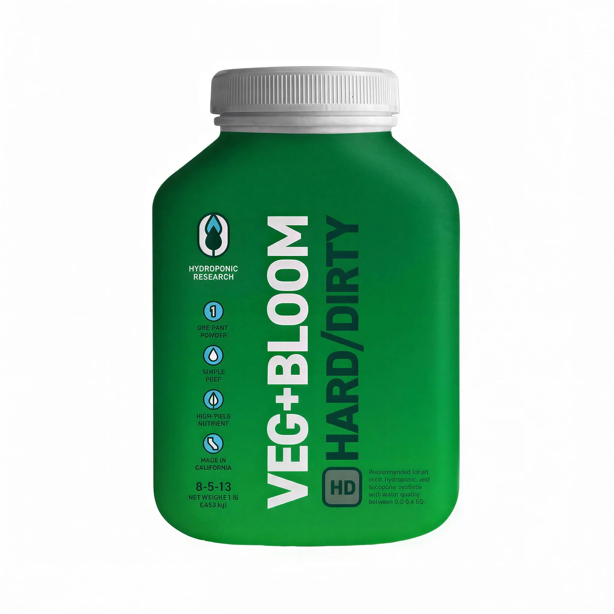 Hydroponic Research Veg+Bloom HD Base One Part Powder Nutrient