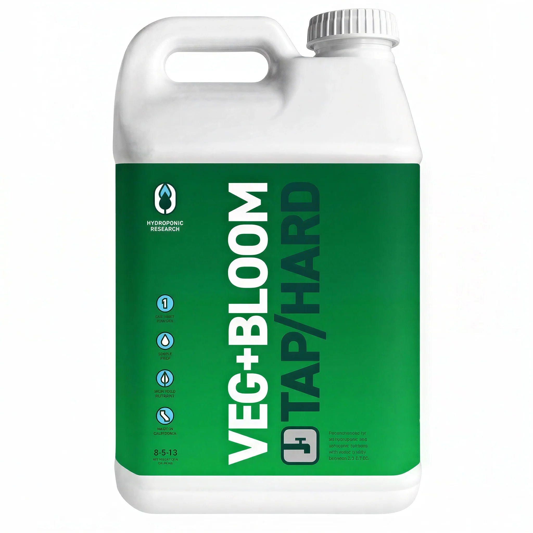 Hydroponic Research Veg+Bloom Tap Hard Base One Part Powder Nutrient, 100 lb.