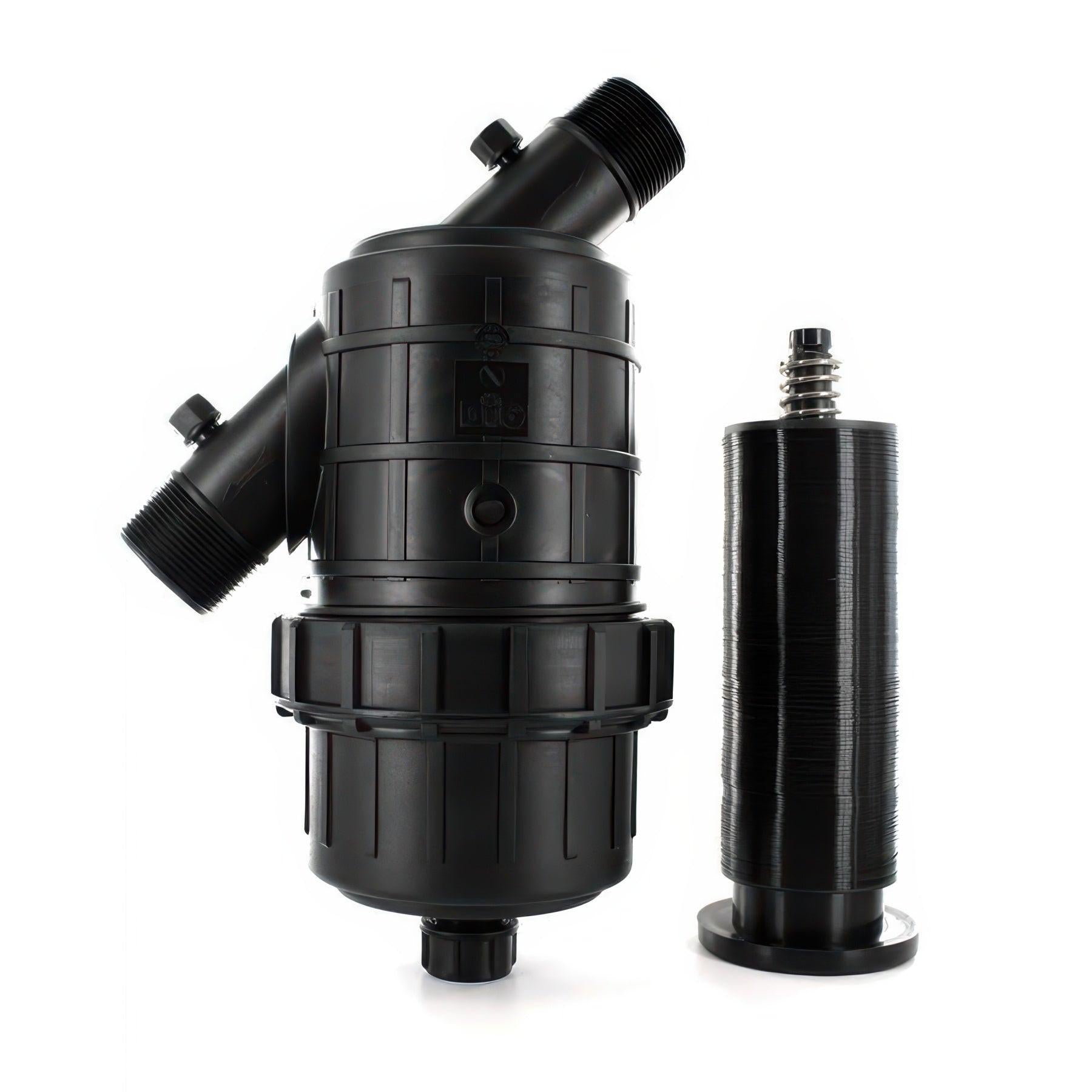 DIG 1 1/2 Inch MPT Inline Filter with Disc Elements, 150 Mesh