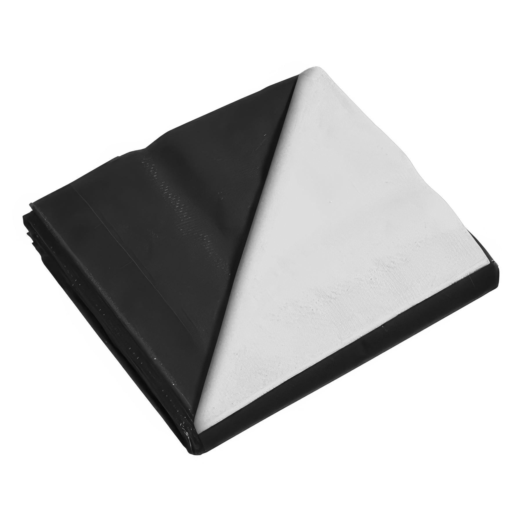 DL Wholesale Black & White Light Deprivation Film, 50' x 150' - 9 mil
