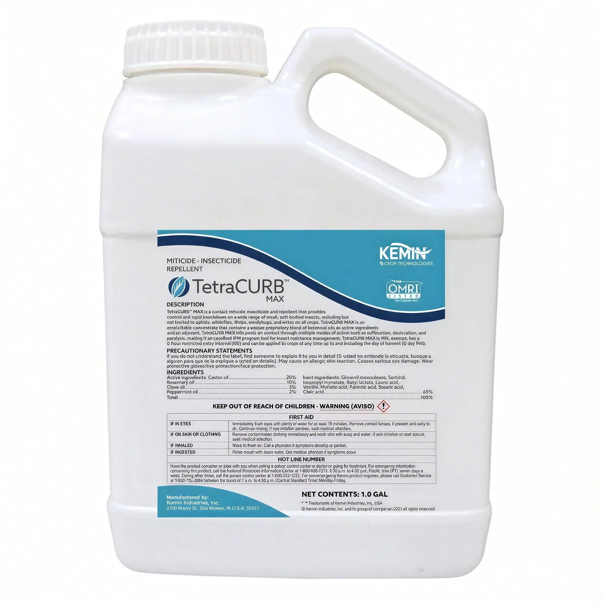 Kemin TetraCURB Max Miticide, Insecticide & Repellent, 1 Gallon