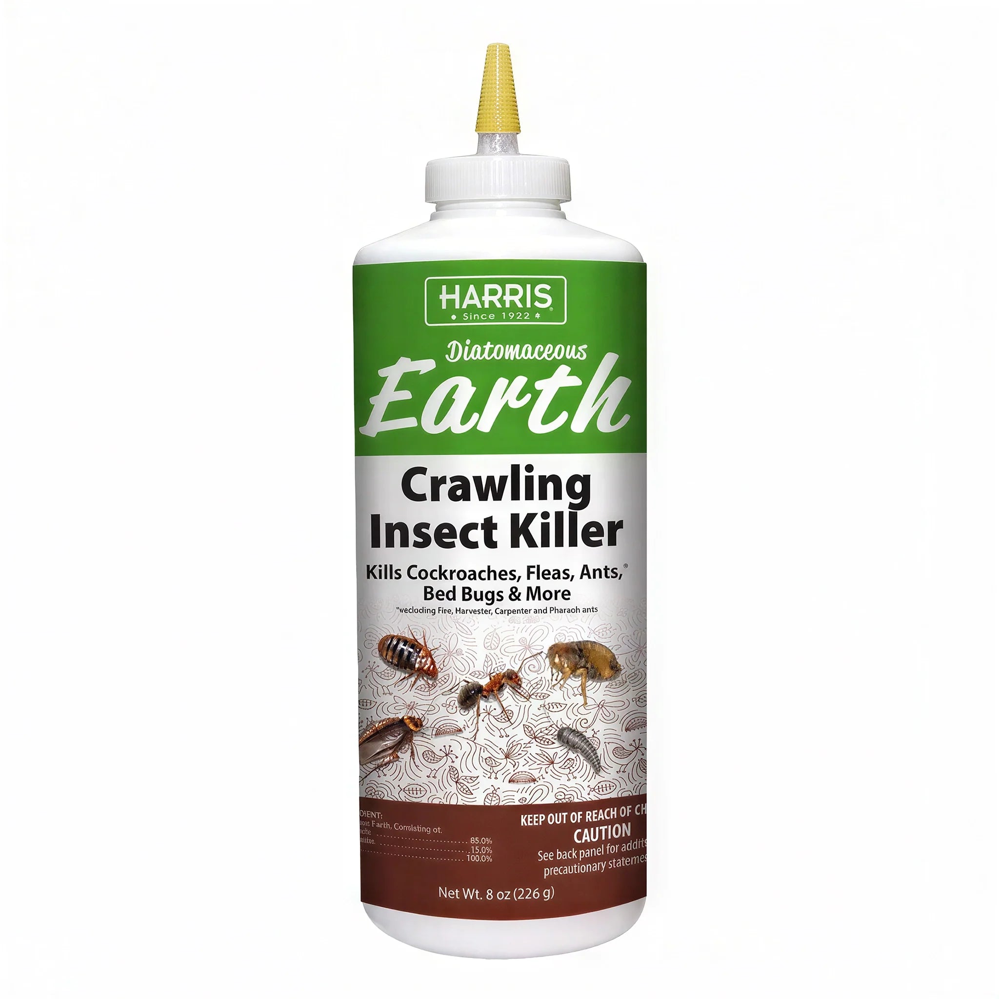 Harris Diatomaceous Earth Crawling Insect Killer, 8 Ounces - Case of 12