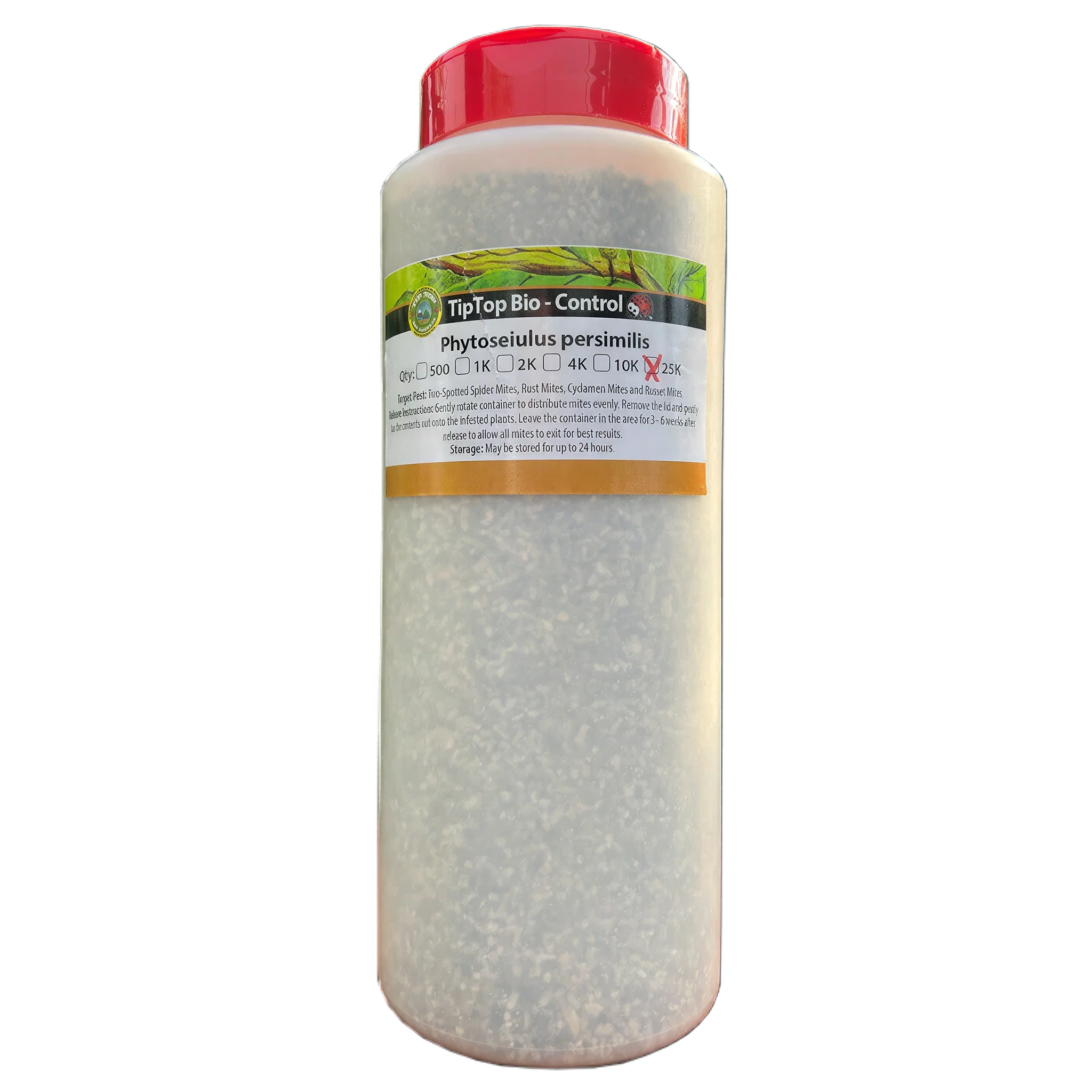 Tip Top Bio-Control Phytoseiulus Persimilis Beneficial Mites, Bottle of 25,000