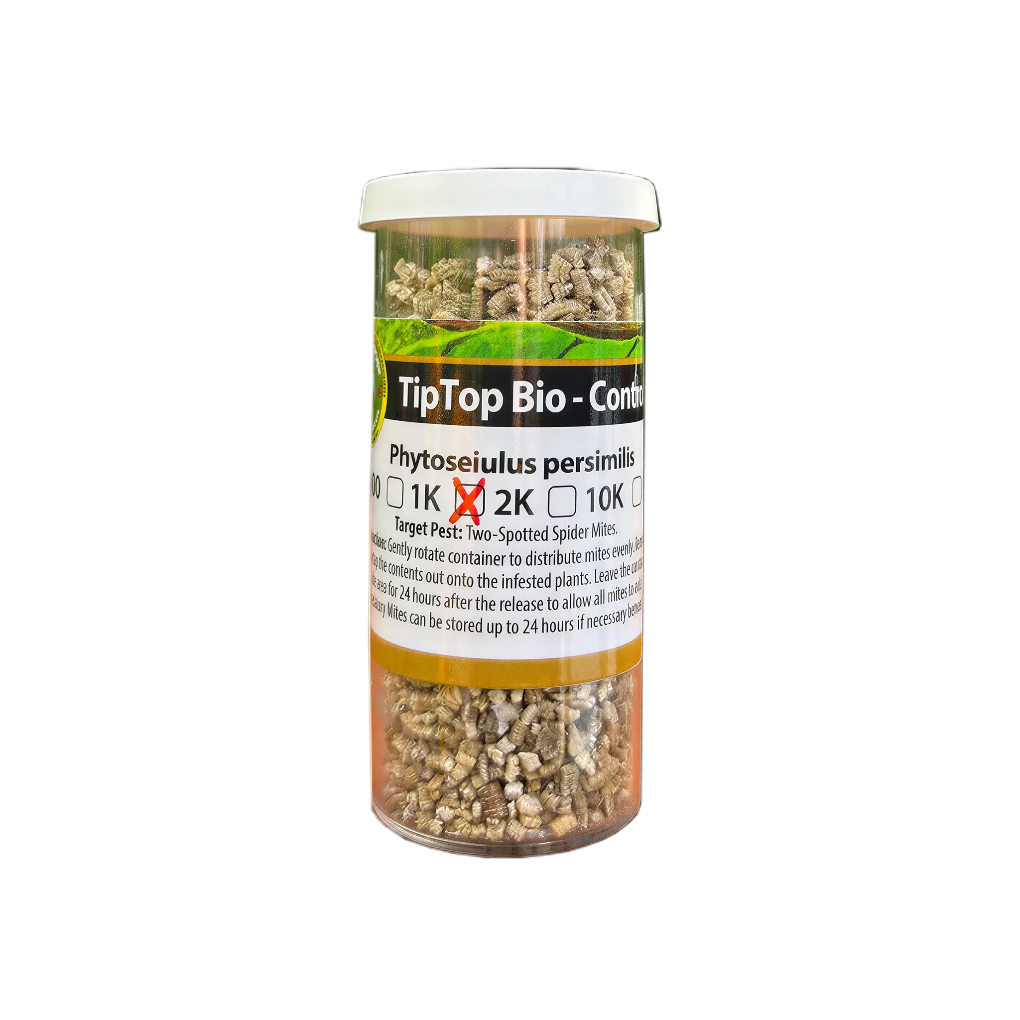 Tip Top Bio-Control Phytoseiulus Persimilis Beneficial Mites, Vial of 2,000