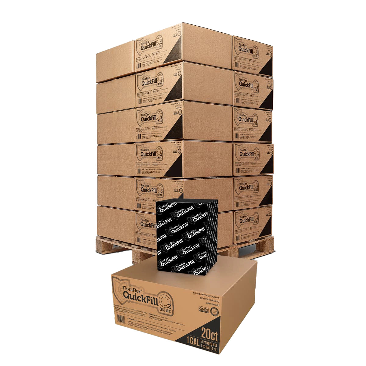 FloraFlex QuickFill O2 Bag, 60% WHC, 1 Gallon, Pallet of 1000.