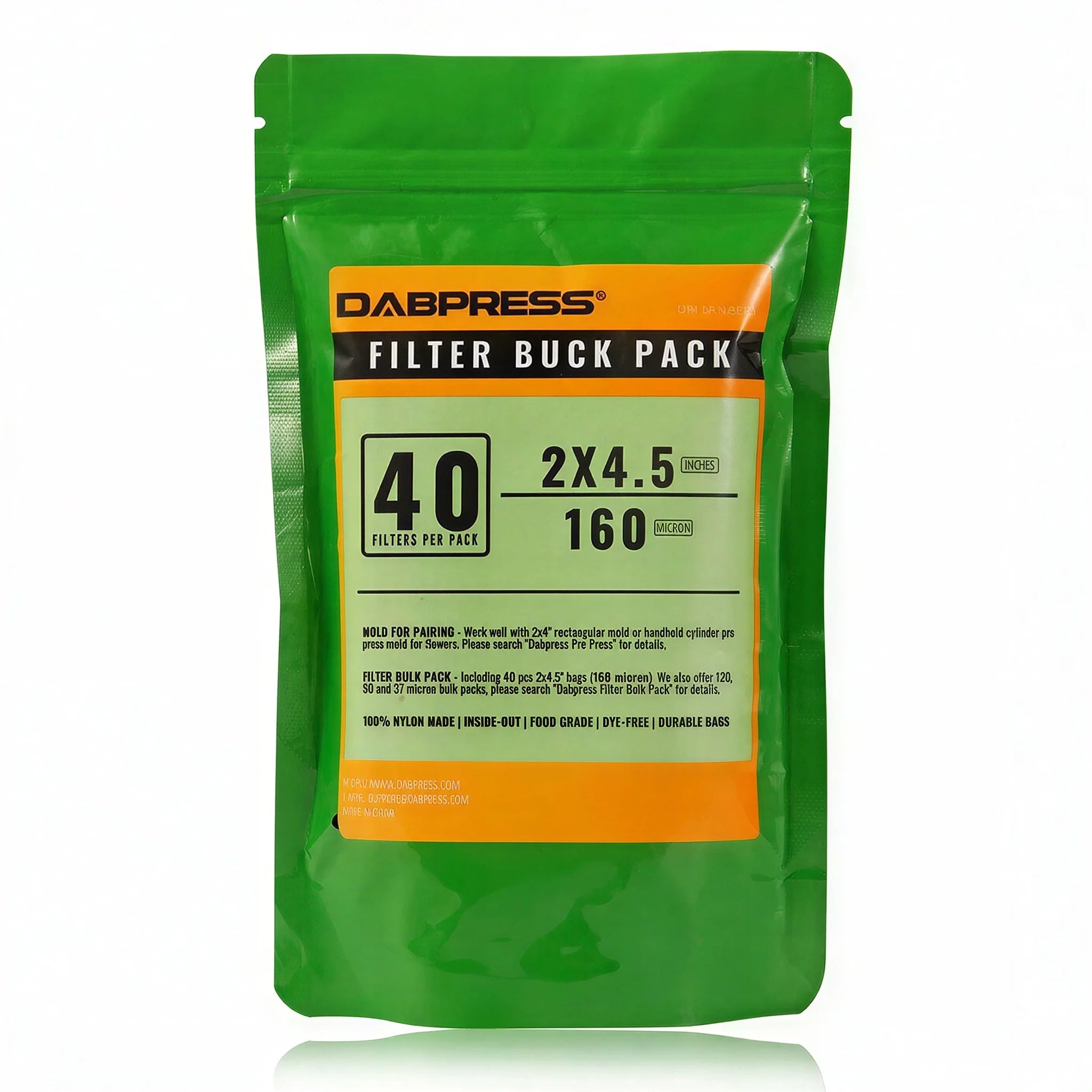 Dabpress 2" x 4.5" Rosin Bag, Pack of 40