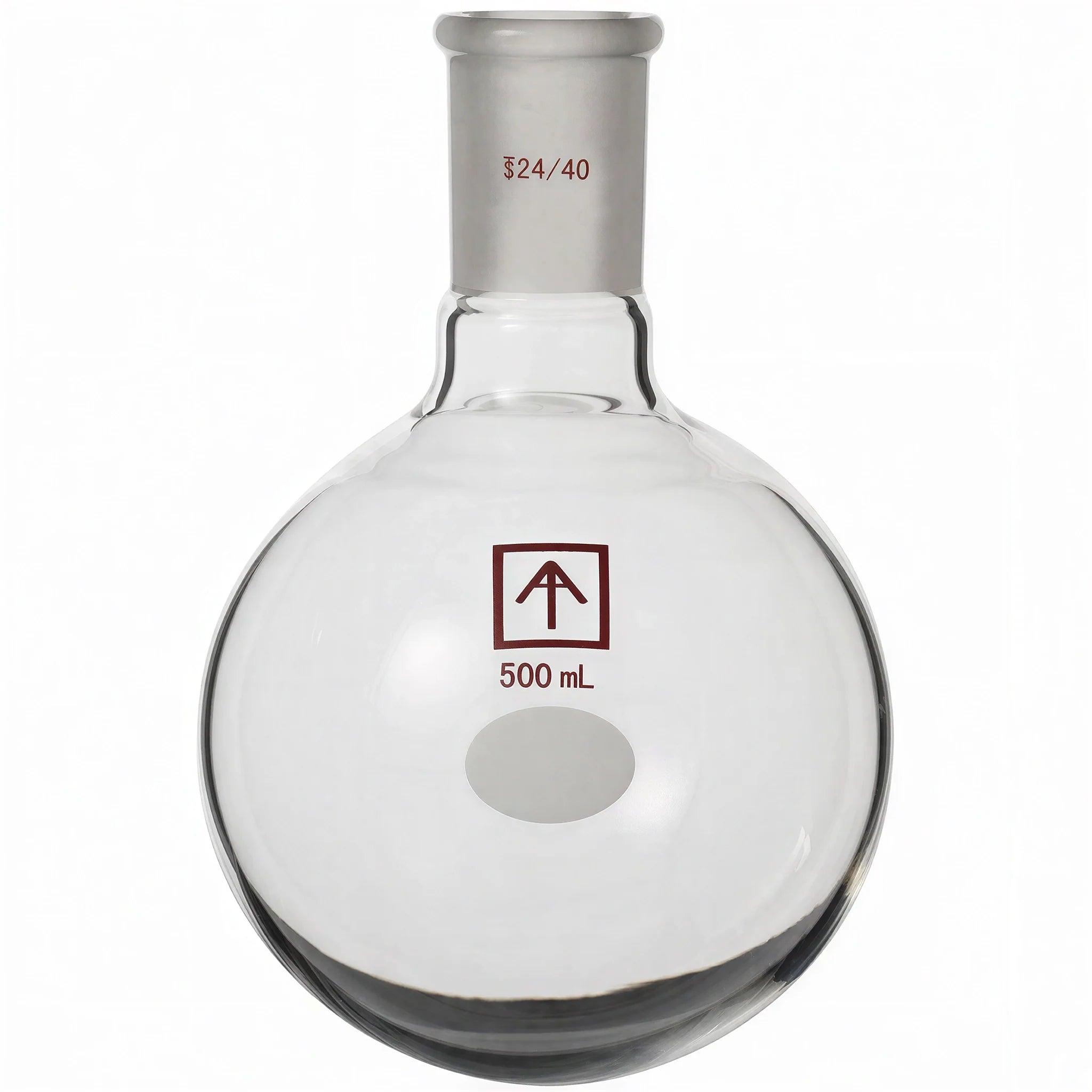 Across International 24/40 Heavy Wall Round Bottom Receiving Flask, 500mL
