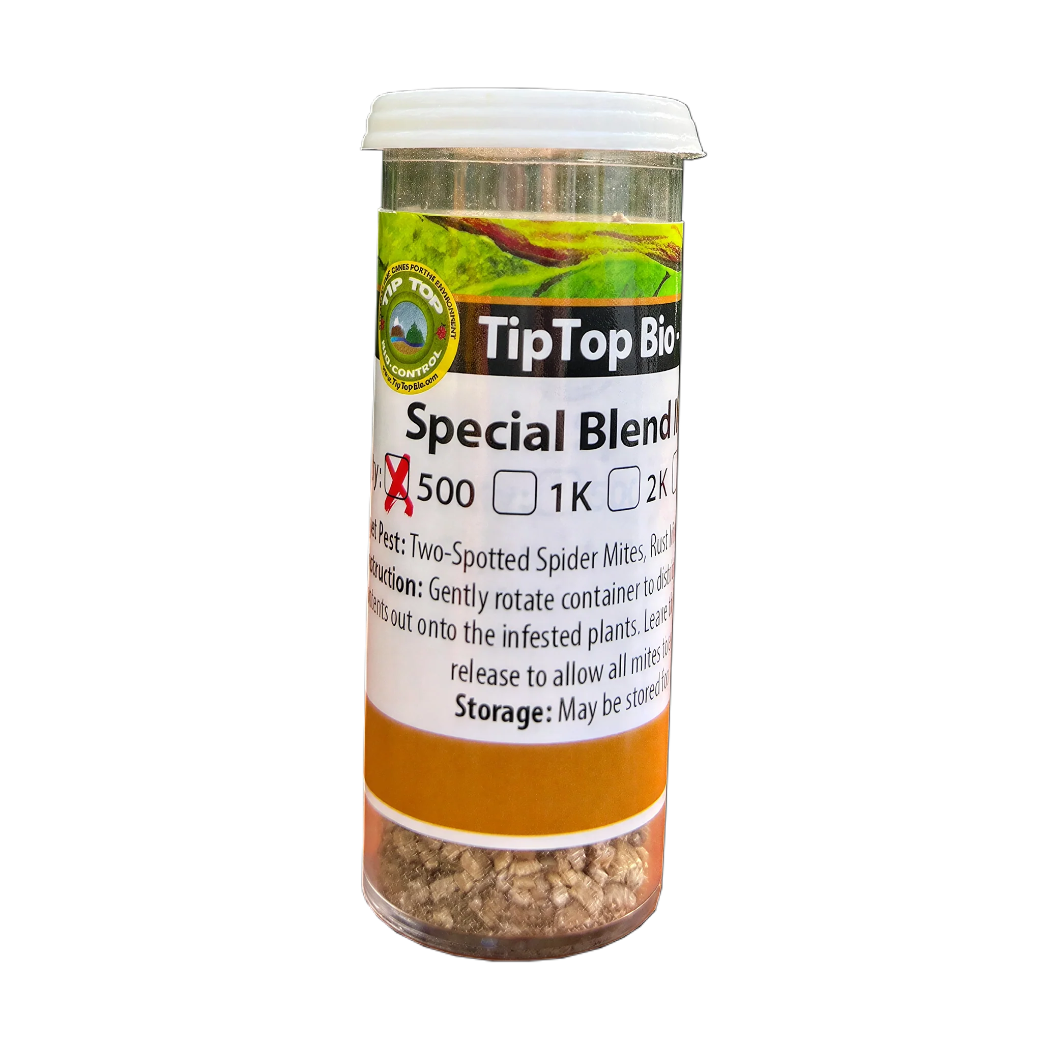Tip Top Bio-Control Special Blend Mite Predator Beneficial Mite Mix, Vial of 500