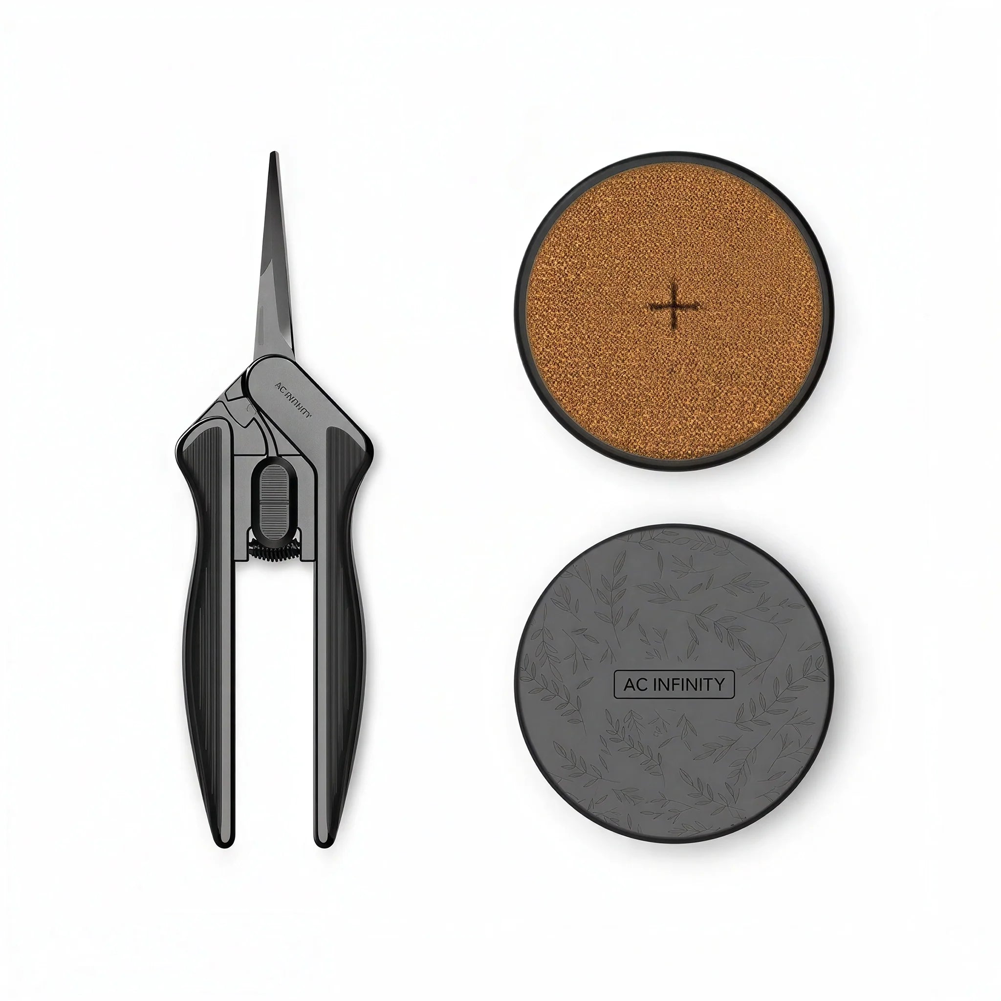 AC Infinity Stainless Steel Pruning Shear with Cleaning Kit