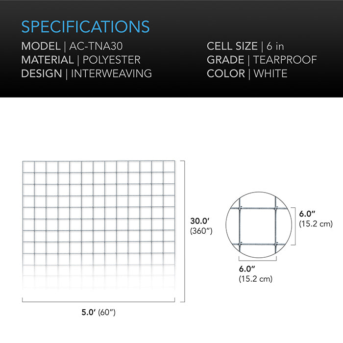 AC Infinity Polyester Plant Trellis Netting