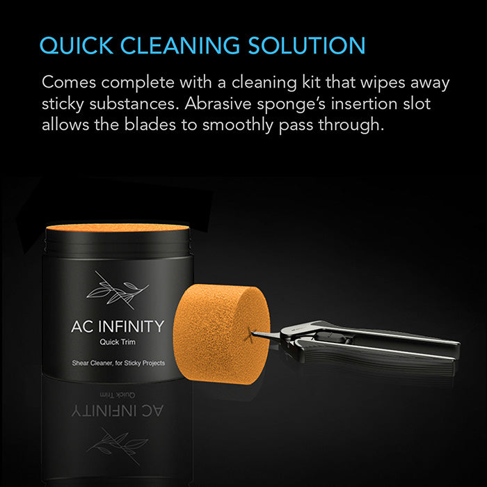 AC Infinity Stainless Steel Pruning Shear with Cleaning Kit