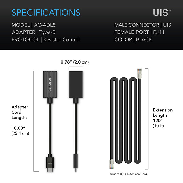 AC Infinity UIS Lighting Adapter Type-B for Lights with Resistor Dimmers
