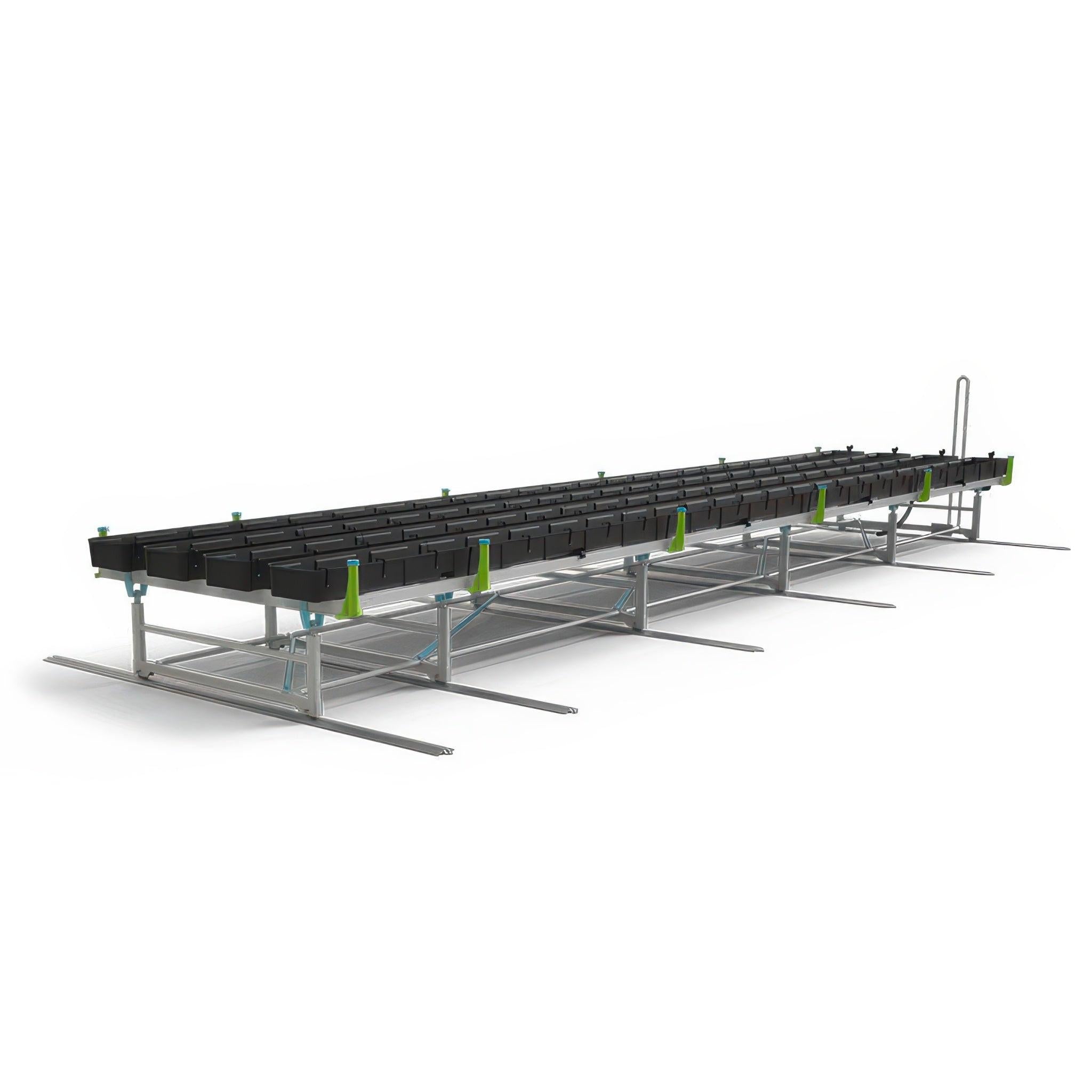 Botanicare Track Bench with Gutter Trays: 4 Foot Wide x 8.5 Foot System Length x 20 Inch Height, 8 Feet of Track