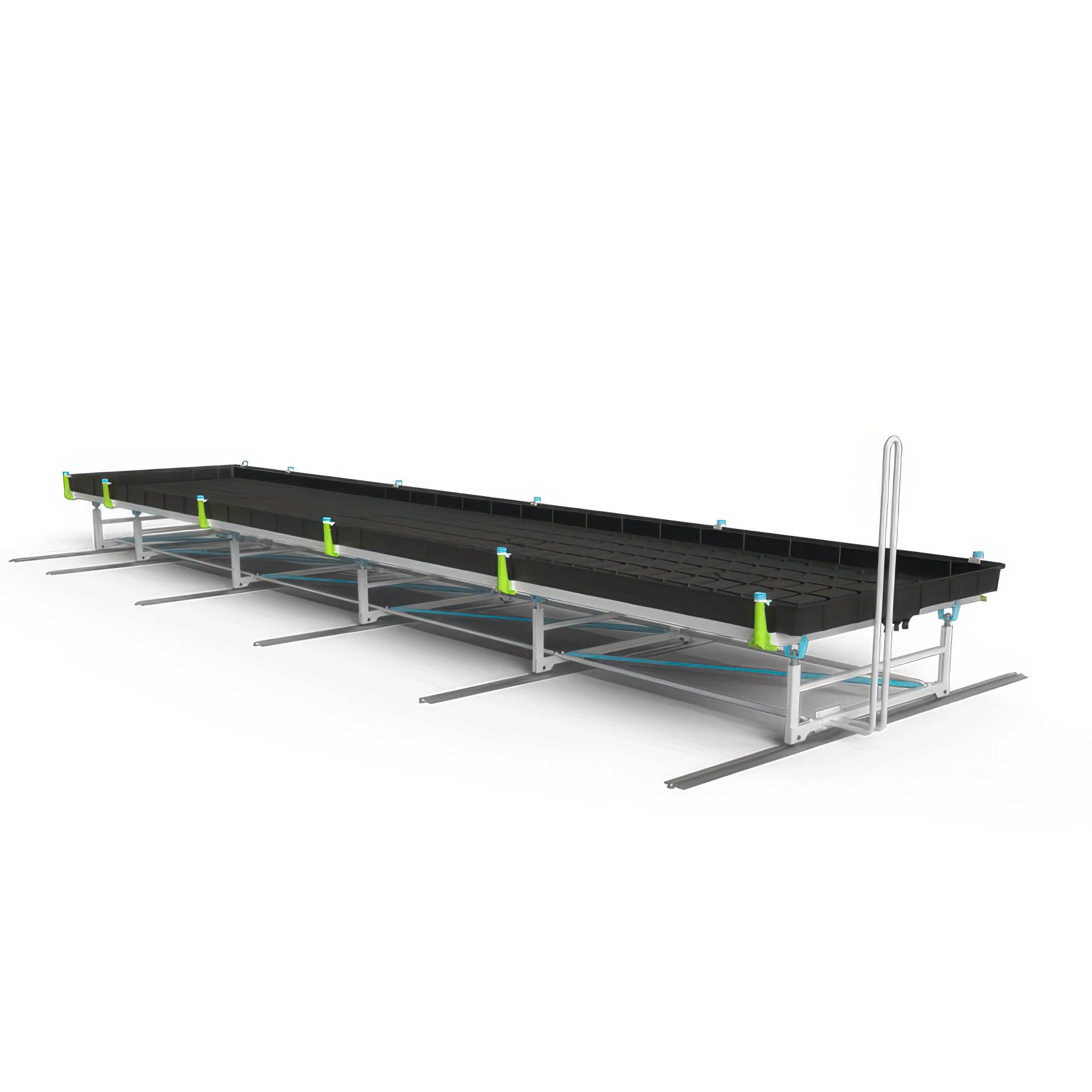 Botanicare Track Bench with Original Trays: 4 Foot Wide x 14.5 Foot System Length x 20 Inch Height, 10 Feet of Track
