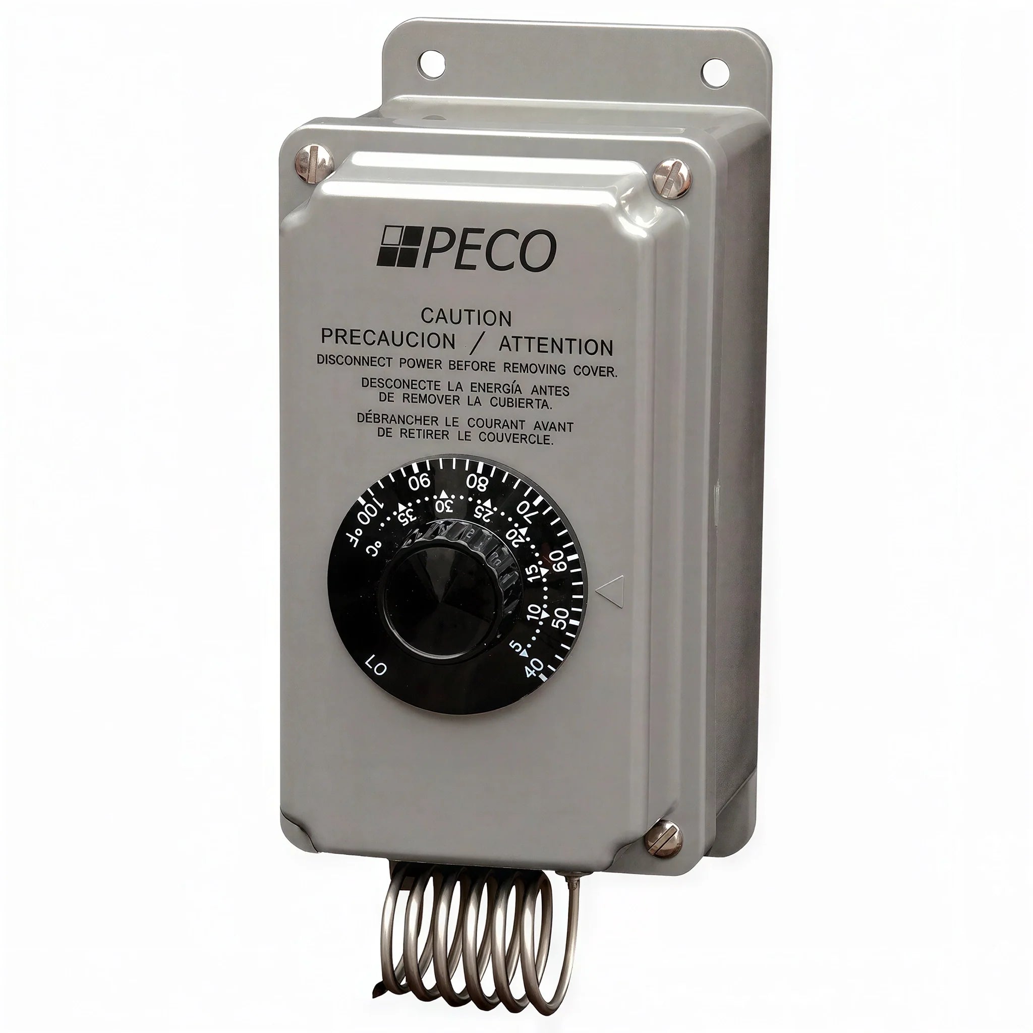 J&D Manufacturing Dual Stage Thermostat with no Cord, 115/230/277 Volt