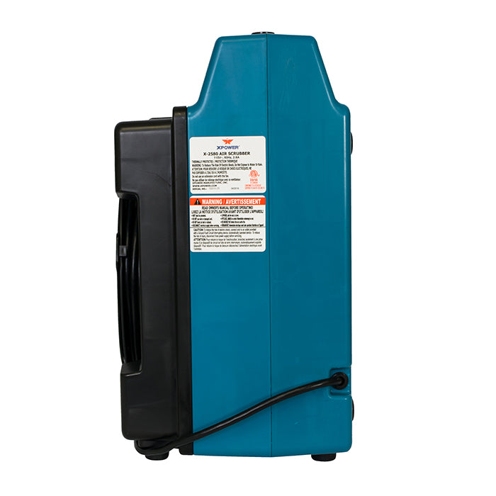 XPOWER X-2580 Professional 4-Stage HEPA Mini Air Scrubber, 1/2 HP, 550 CFM