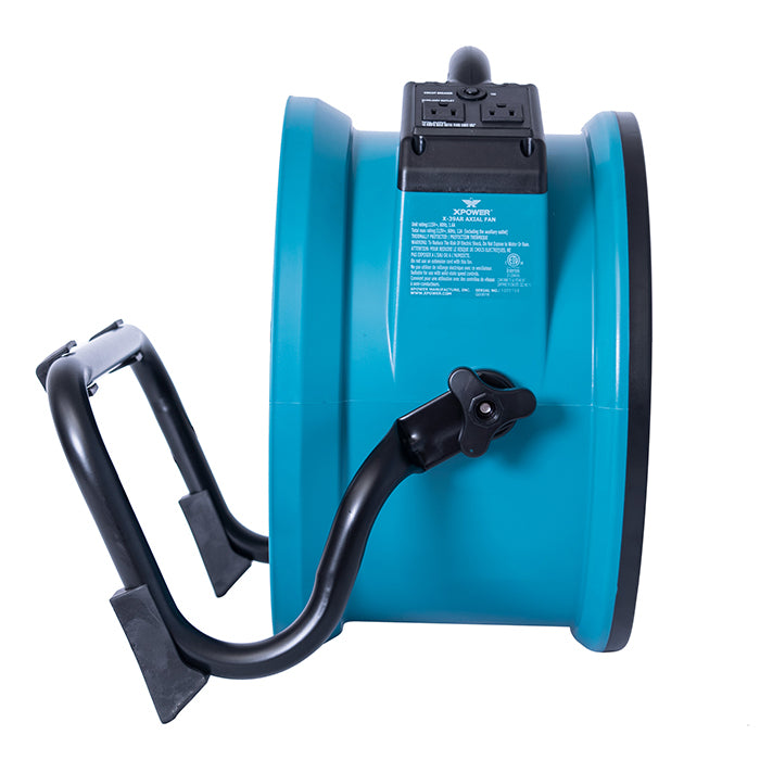 XPOWER X-39AR Professional Axial Fan, 1/4 HP, 2100 CFM, Blue