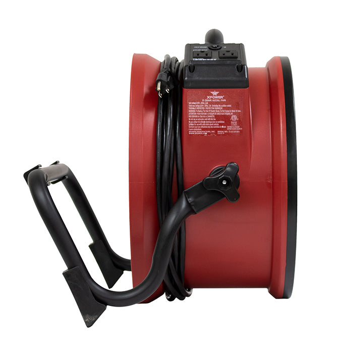 XPOWER X-39AR Professional Axial Fan, 1/4 HP, 2100 CFM, Red