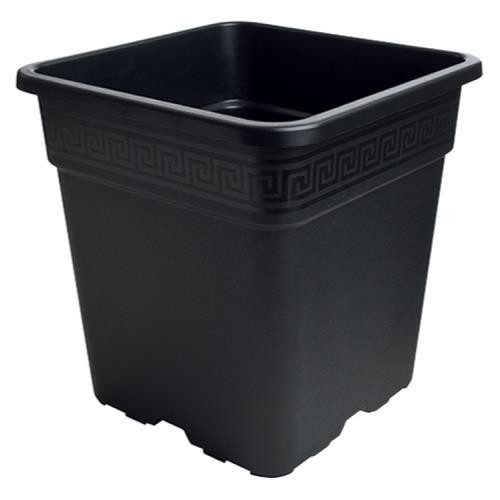 Gro Pro Black Square Pot, 8 Gallon Plastic Pots Pots & Containers Soils