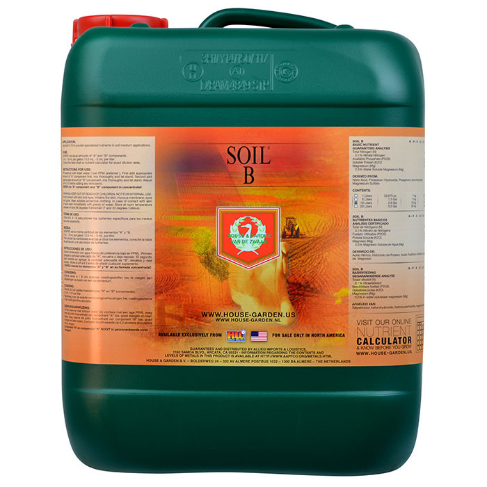 House and Garden Soil B, 10 Liter Nutrients